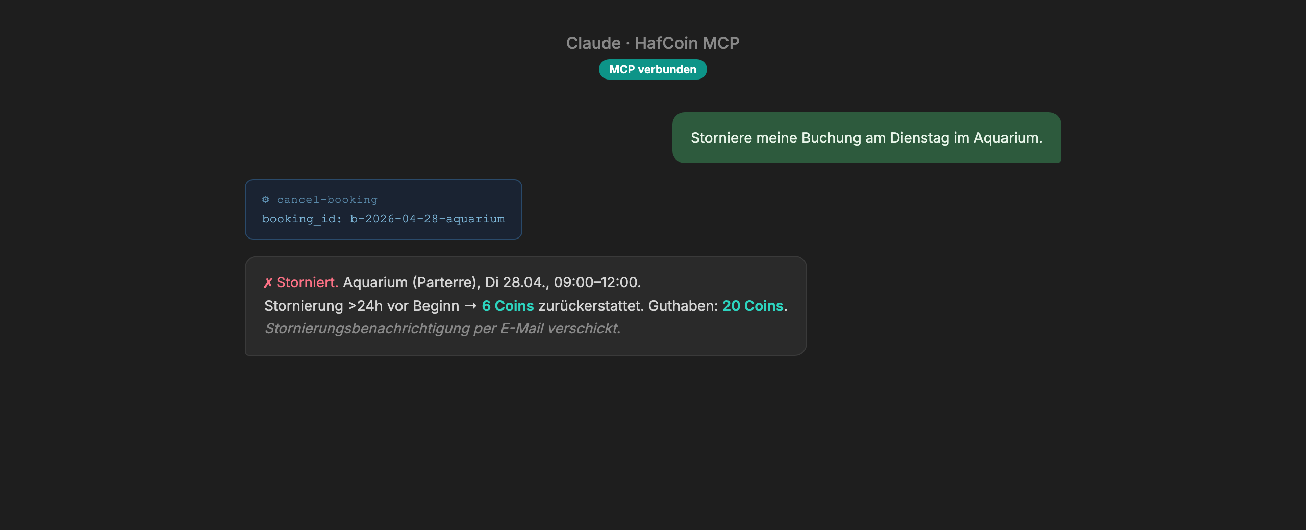 MCP Stornierung